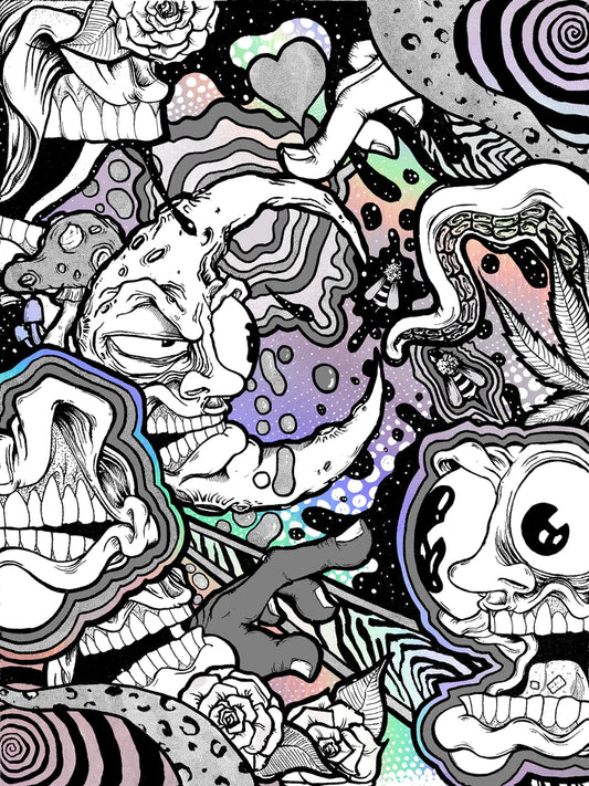 Aaron Brooks Spring, 2023 Archival Pigment Print on Holographic Foil 12 x 16 in Edition of 50 Hand Signed + Numbered by the artist. Printed in Colorado by CIK STUDIOS.