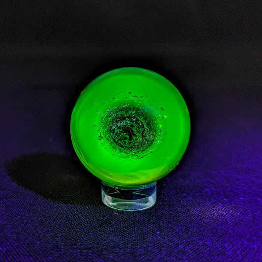 Alex Ubatuba UV Borosilicate Glass Marble 35 mm Hand blown borosilicate glass Marble made by Alex Ubatuba.