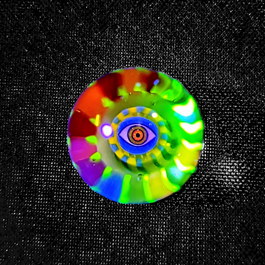 Banjo x Karma 2023 UV Reactive Borosilicate Glass Marble 21 mm Hand blown glass made by Banjo and Karma