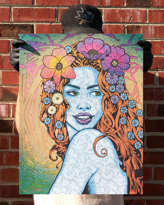 Chuck Sperry Syrinx, 2022 Vegetable Based Ink Print on #80 Unbleached Cotton Blotter Paper 17.5 x 23 in Edition of 400 Hand Signed + Numbered by the artist.