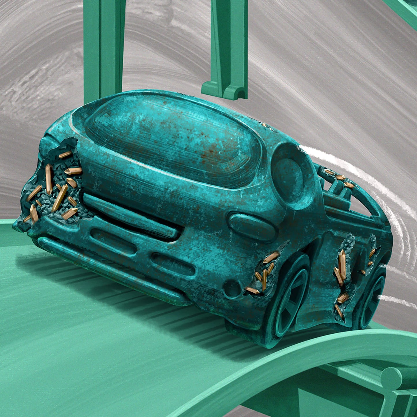 Daniel Arsham x Hot Wheels Legends Archive Lap 2, 2023 Digital print on 95-pound paper stock 24 x 36 in