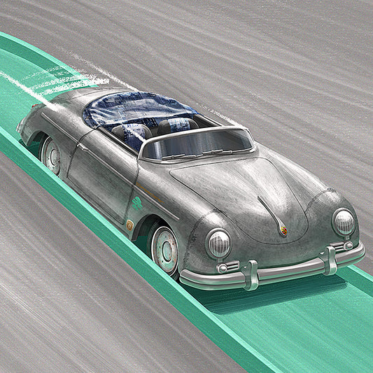 Daniel Arsham x Hot Wheels Legends Archive Lap 2, 2023 Digital print on 95-pound paper stock 24 x 36 in