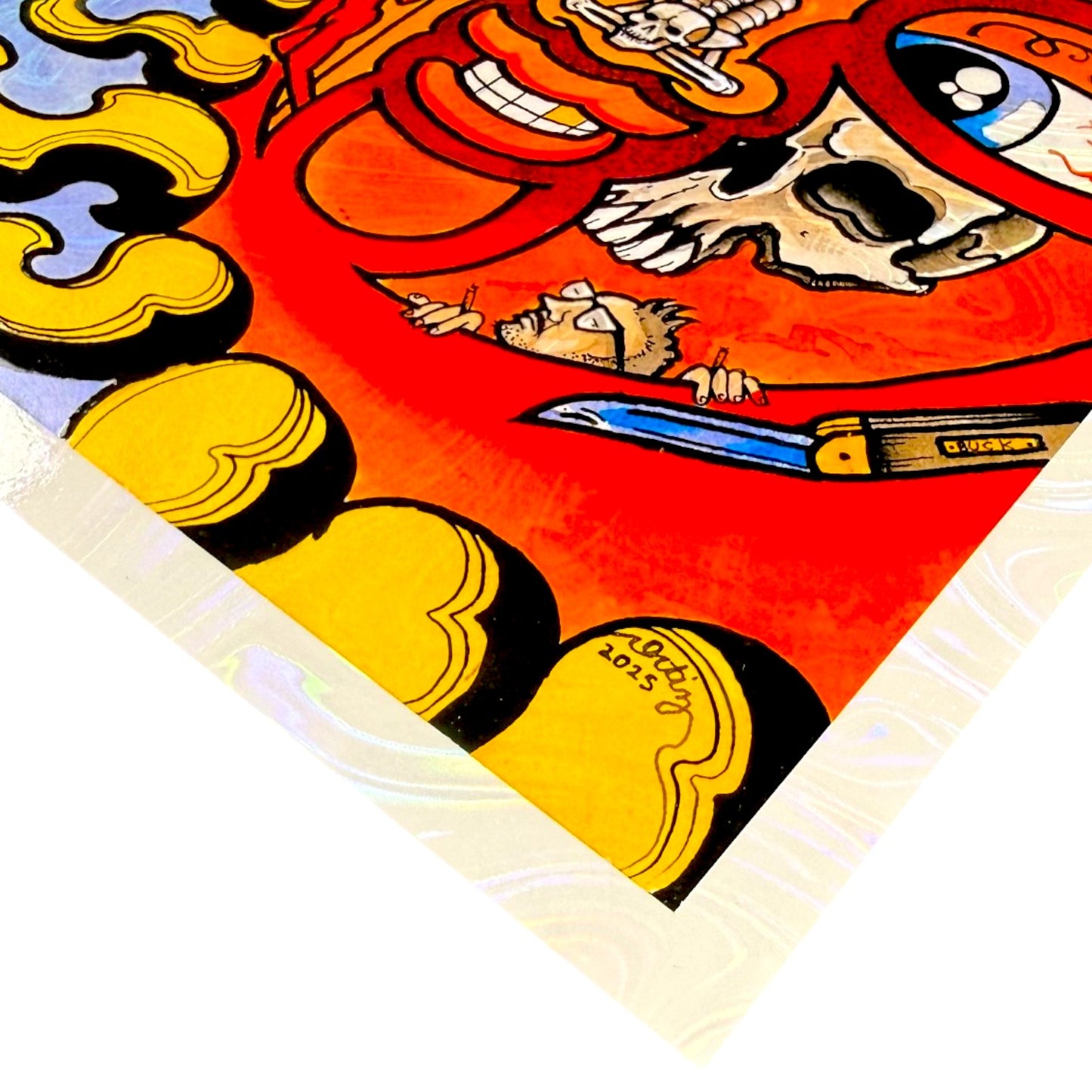 Aaron Brooks x Opie Ortiz "Smoke 2 (White Swirl)" Print