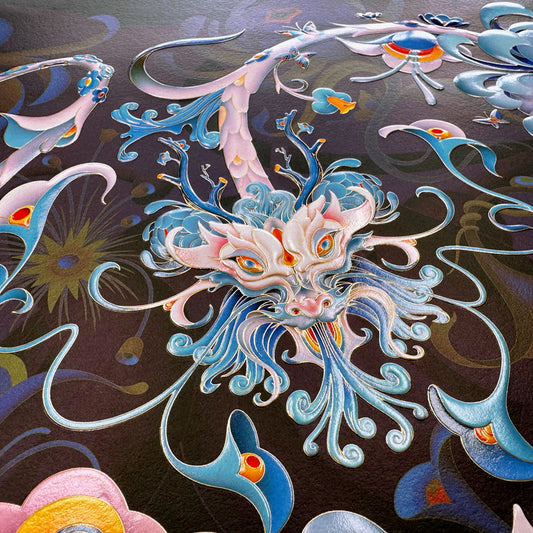 James Jean Year of the Dragon, 2024 Archival Print on Cotton Rag Paper Print: 24-1/4 x 20-1/4 in | Image and border: 22-1/16 x 17-5/8 in Edition of XXX Hand Signed + Numbered by the artist.