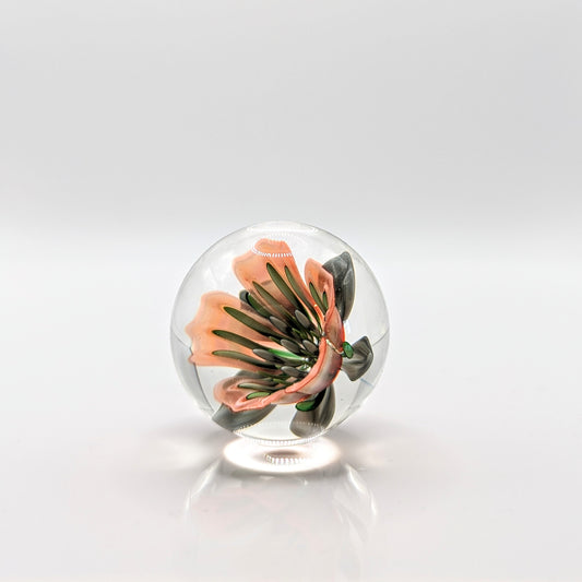 John Kobuki Flower, 2018 Borosilicate Glass Marble 38 mm Hand blown borosilicate glass marble made by John Kobuki