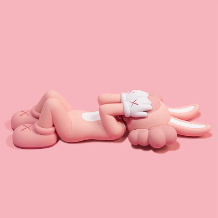 KAWS HOLIDAY INDONESIA Accomplice (Pink), 2023 Vinyl figure 11.5 in Certificated NFC chip of authenticity. Accompanied by original artist packaging. Published by DING DONG Takuhaibin (DDT Store).