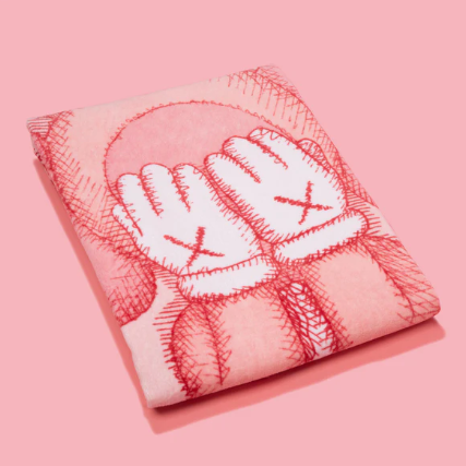 KAWS "HOLIDAY INDONESIA" Towel Approx. 67 x 39 in 100% Cotton Terry This towel was created to celebrate the opening of the 2023 "KAWS:HOLIDAY (INDONESIA)" installation at Prambanan Temple Park Complex located on the border between the two provinces of Yogyakarta and Central Java on Java Island in Indonesia.