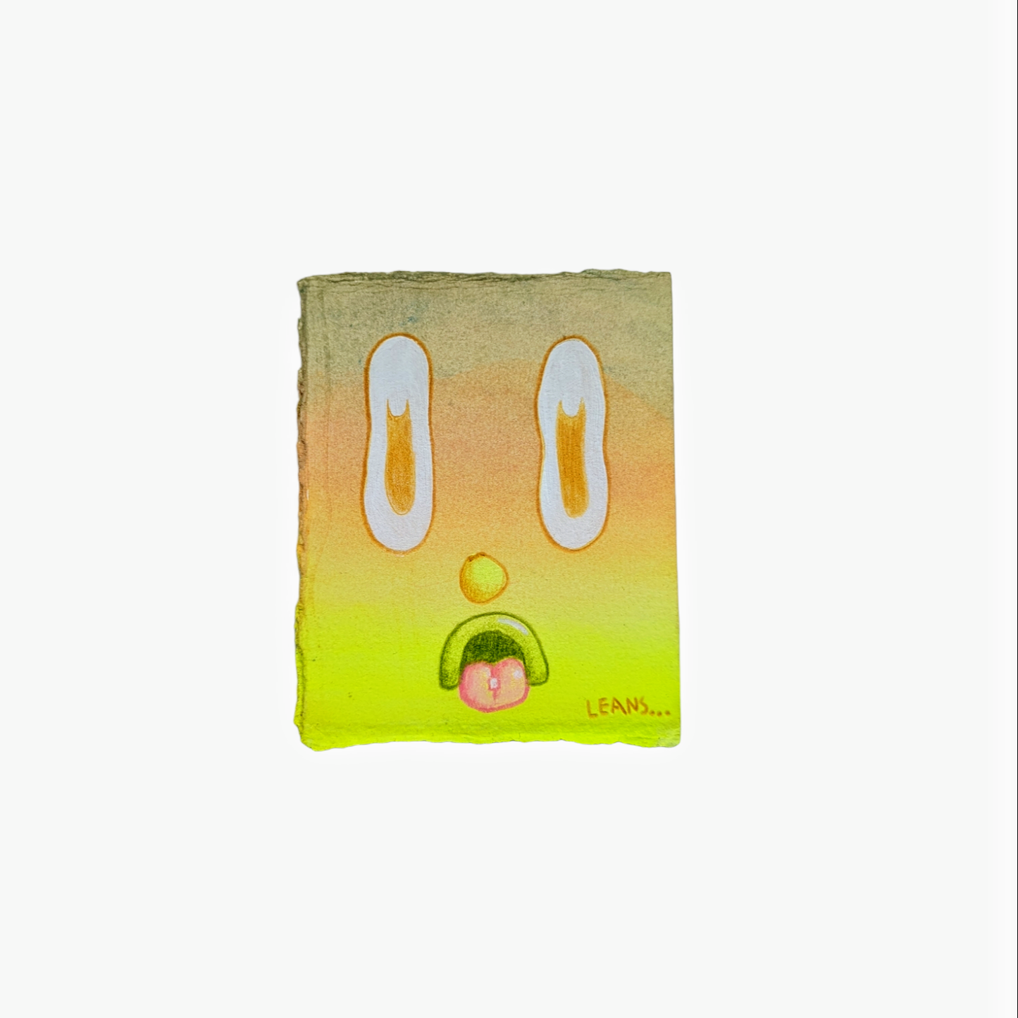 Leans Untitled, 2023 Original on Paper ~ 3.25 x 4 in Hand Signed by the artist