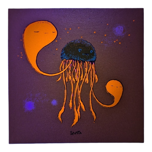 Marq Spusta Jelly (Gold Shimmer), 2022 Screen print 4 x 4 in Plate signed