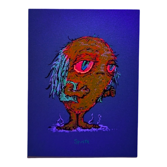 Marq Spusta Snaps (Teal Shimmer) Screen print 4 x 3 in Plate signed