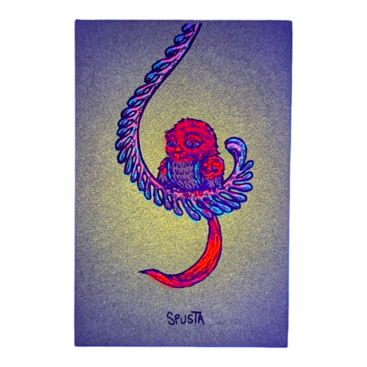 Marq Spusta Some Odd Birds (Moss), 2020 Screen print 3 x 2 in Plate signed