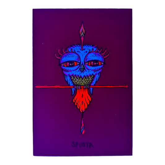 Marq Spusta Tweet (Flat Tangerine), 2020 Screen print 3 x 2 in Plate signed