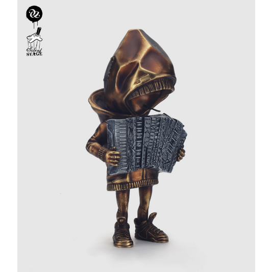 PEZ Ghetto Blaster, 2023 Bronze Metal Sculpture 10 in tall Edition of 50 Accompanied by Numbered & Embossed Certificate of Authenticity and original solid Paulownia wood box. Published by Silent Stage Gallery.