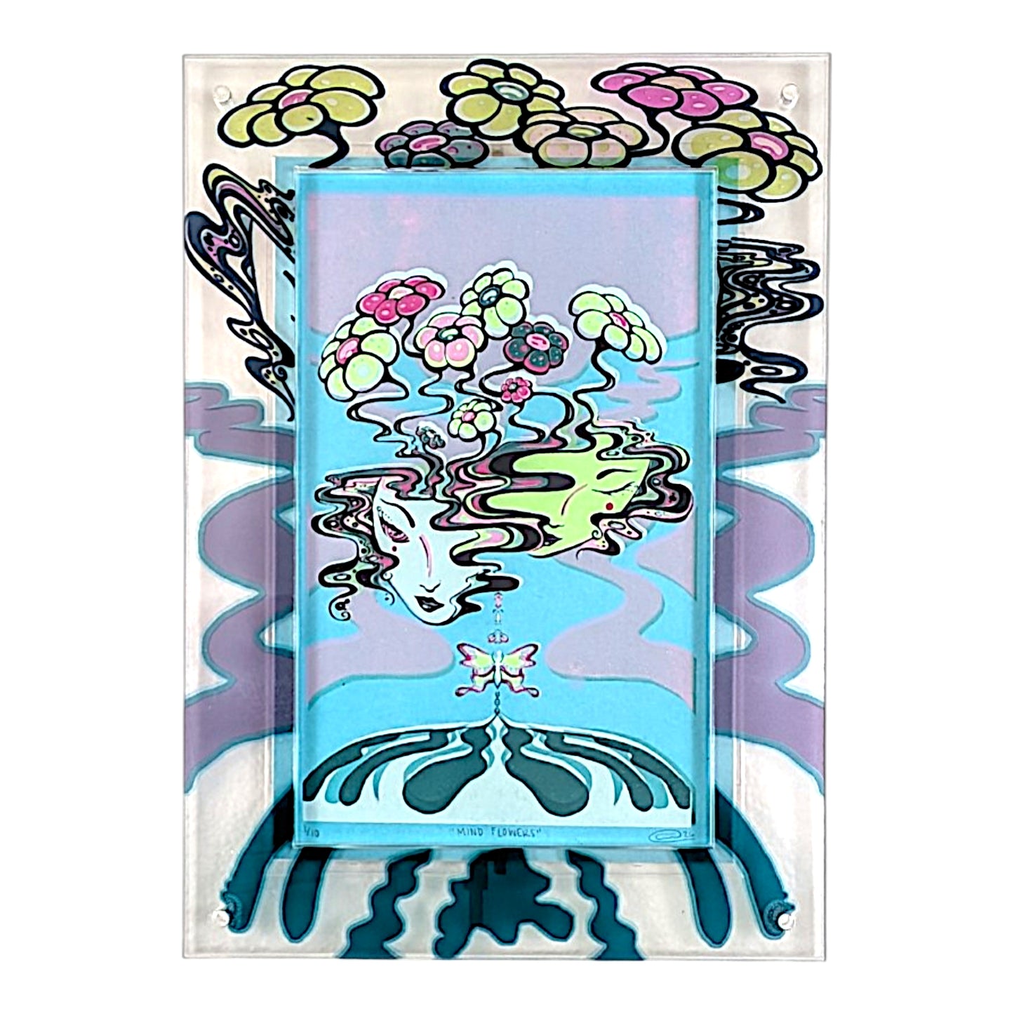 Chandler Condon "Mind Flowers" Print - Custom Framed by Dead Fish Studios