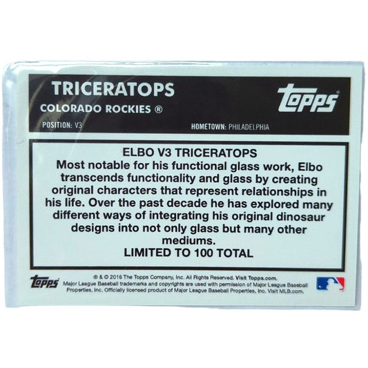 Elbo Triceratops, 2023 Print on 130pt Stock Card Edition of 100