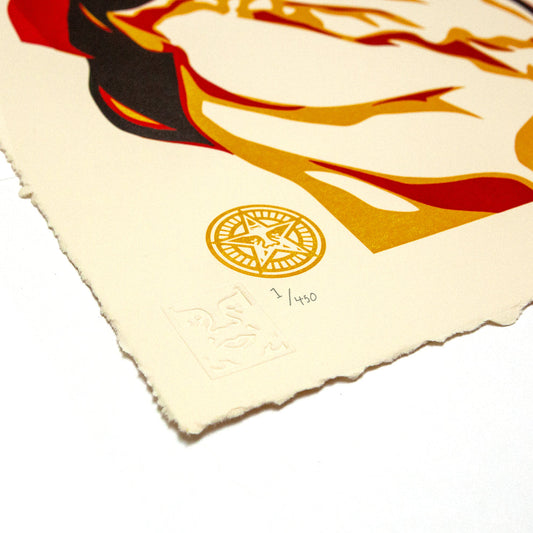 Shepard Fairey
War By Numbers, 2024
Letterpress on cream cotton rag paper with hand-deckled edges
15.25 x 20.5 in
Edition of 450
Hand Signed & Numbered by the artist. Accompanied by Digital Certificate of Authenticity provided by Verisart.