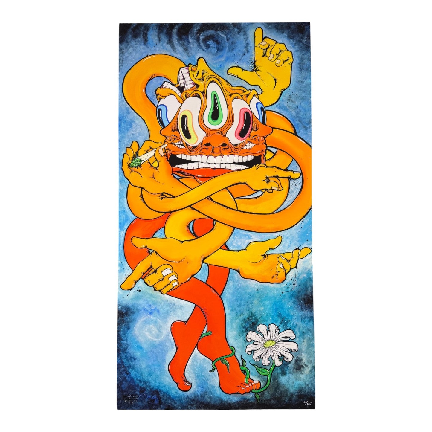 Aaron Brooks
Easy Skankin', 2026
Giclée on cold press cotton paper
18 x 36 in
Edition of 25
Hand numbered by the artist. Accompanied by Certificate of Authenticity hand signed + numbered by the artist.
