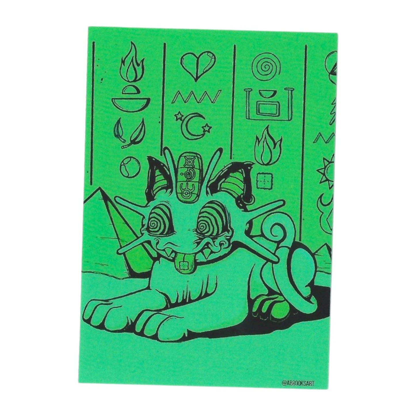 Aaron Brooks "Fluff-Meowth (Mint)" Sticker