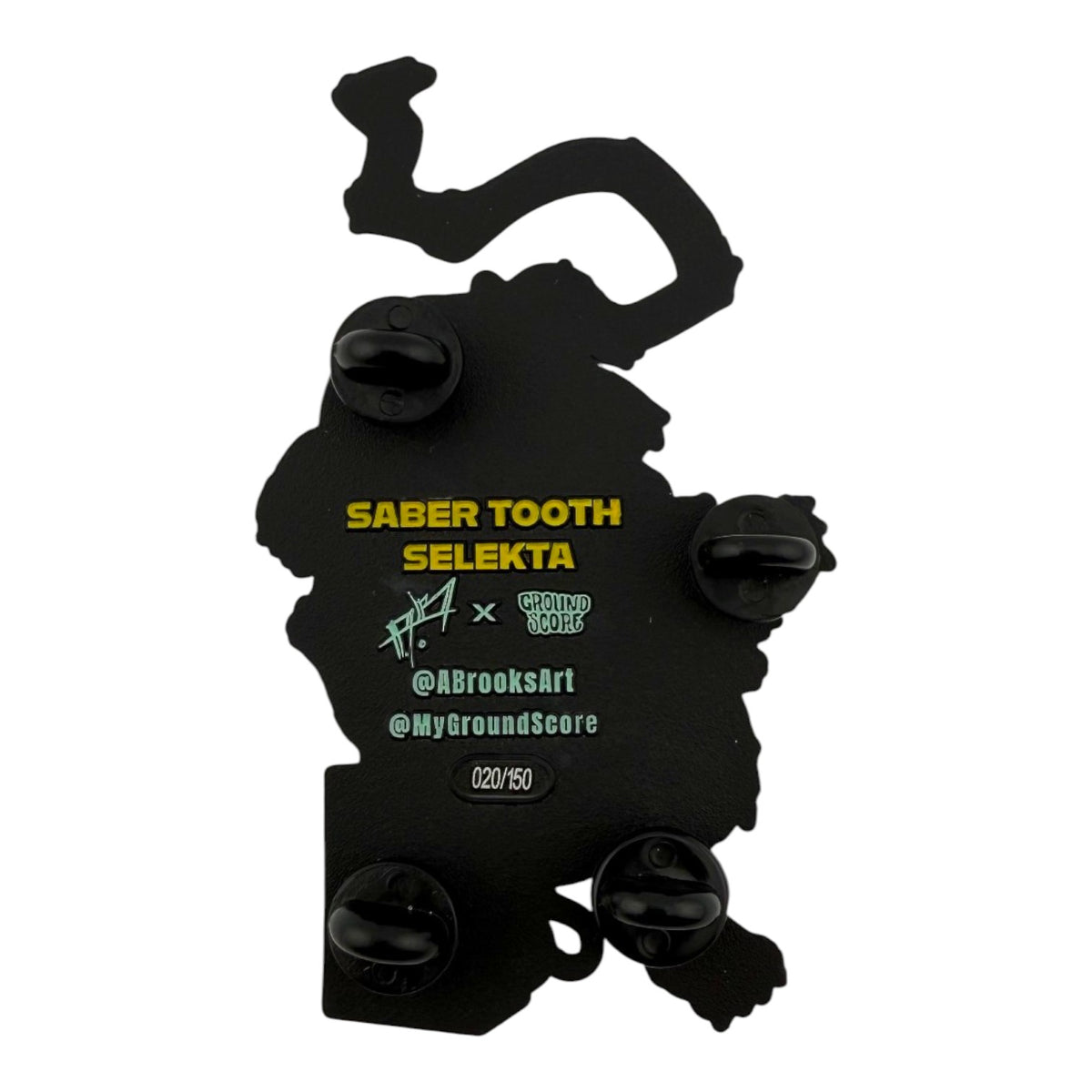 Aaron Brooks "Sabertooth Selekta Pin (Black)" Pin
