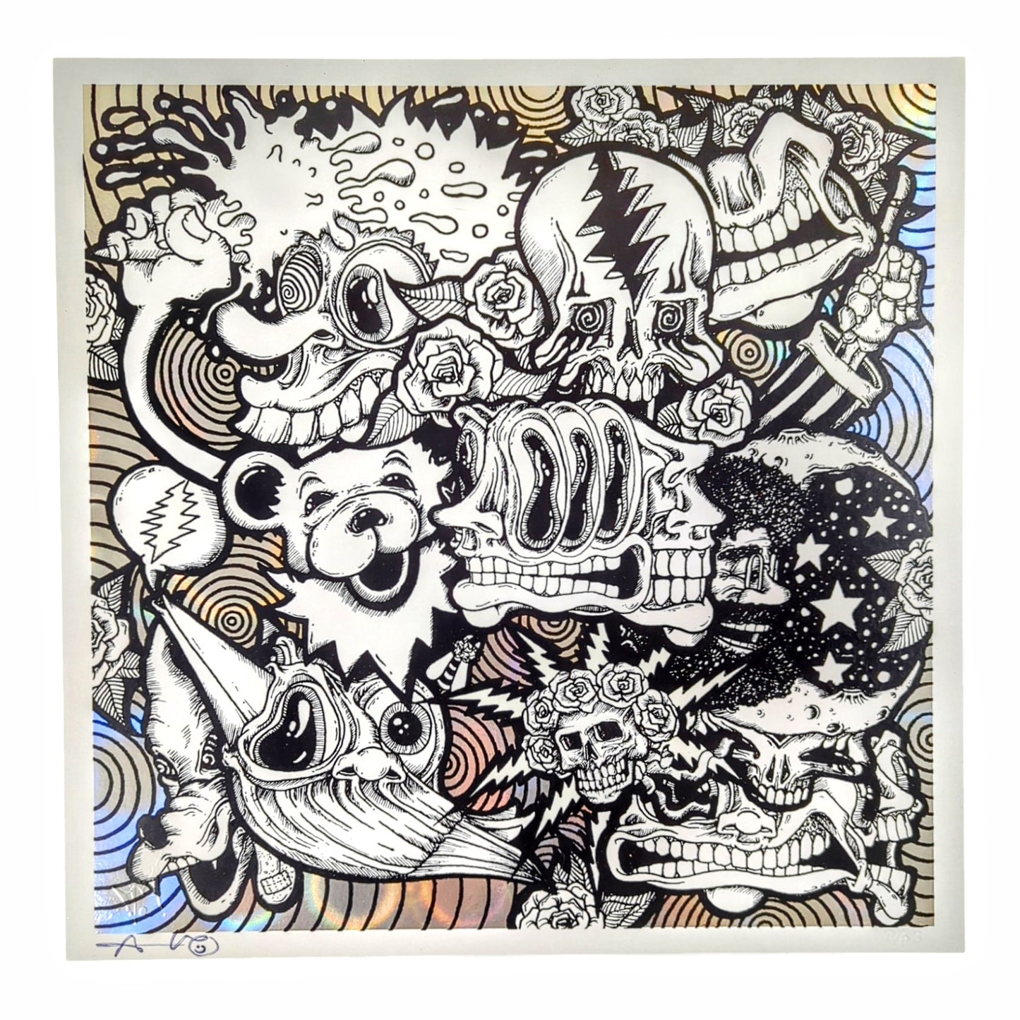 Aaron Brooks
Play Dead, 2023
Archival Pigment Print on Circle Wonder Foil
16 x 16 in
Hand Signed by the artist. Printed in Colorado by CIK STUDIOS.