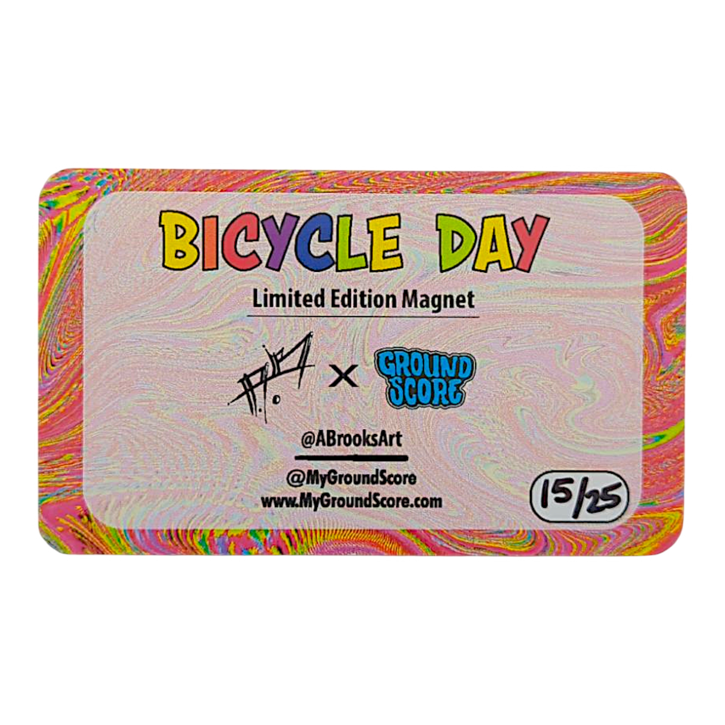 Aaron Brooks x Ground Score "Bike Day" Magnet - LE 25