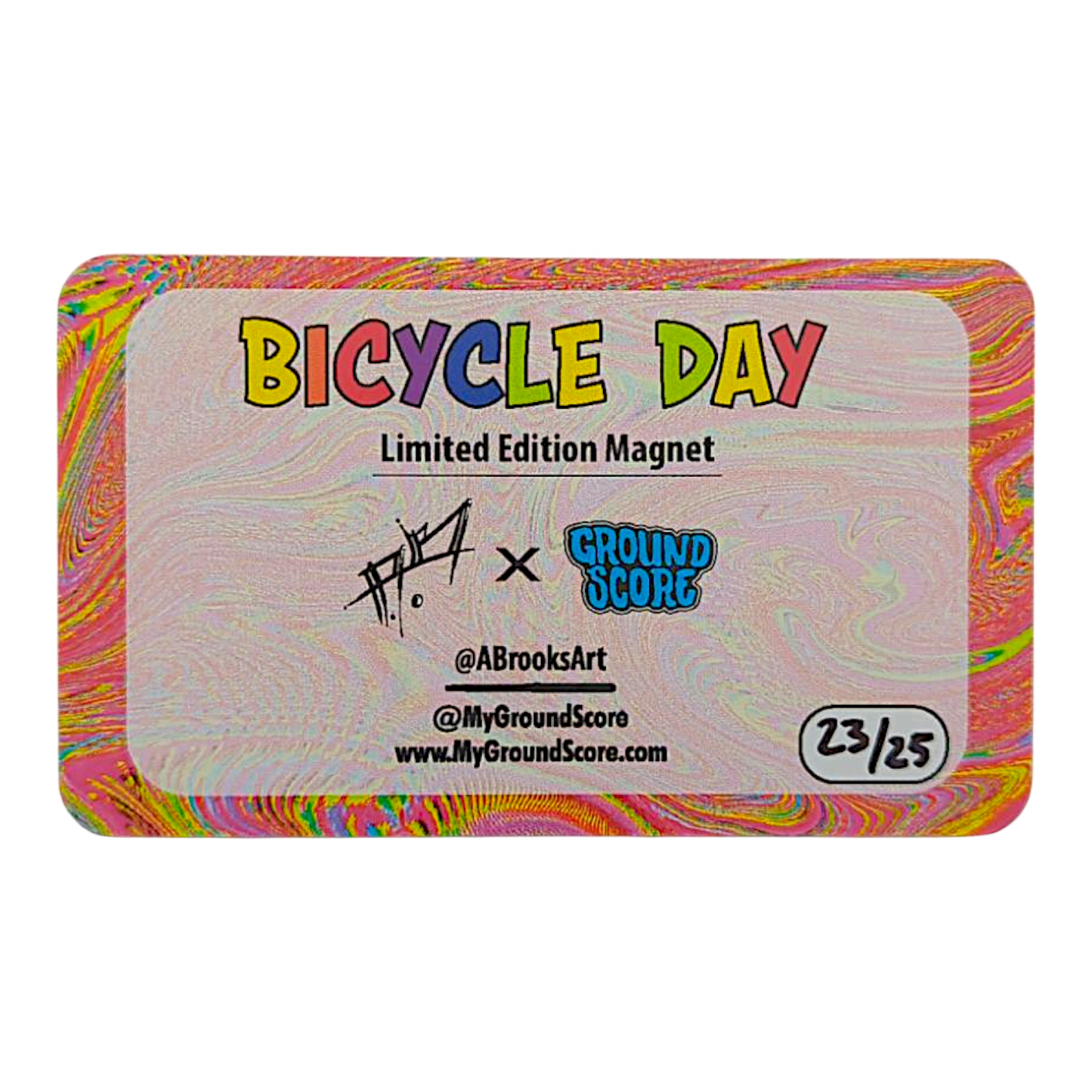 Aaron Brooks x Ground Score "Bike Day" Magnet - LE 25