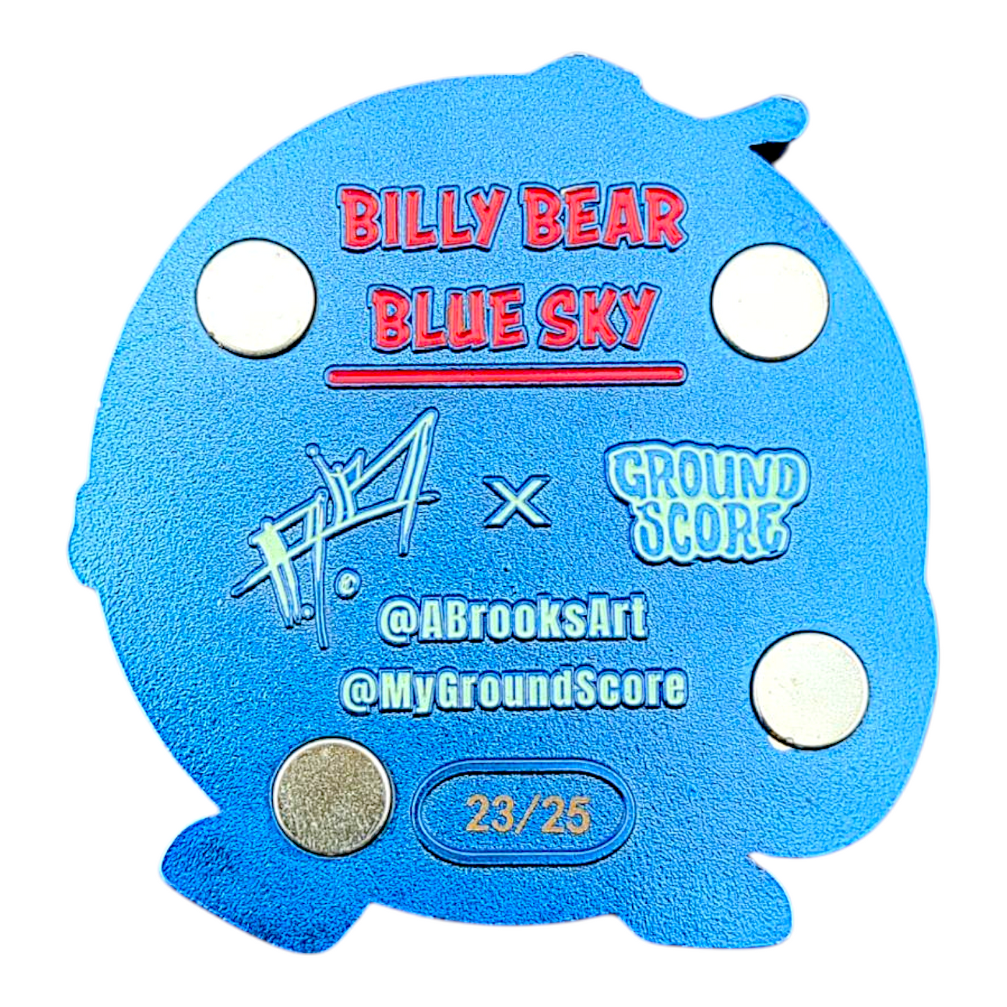 Aaron Brooks x Ground Score "Billy Bear" Magnet - Orange
