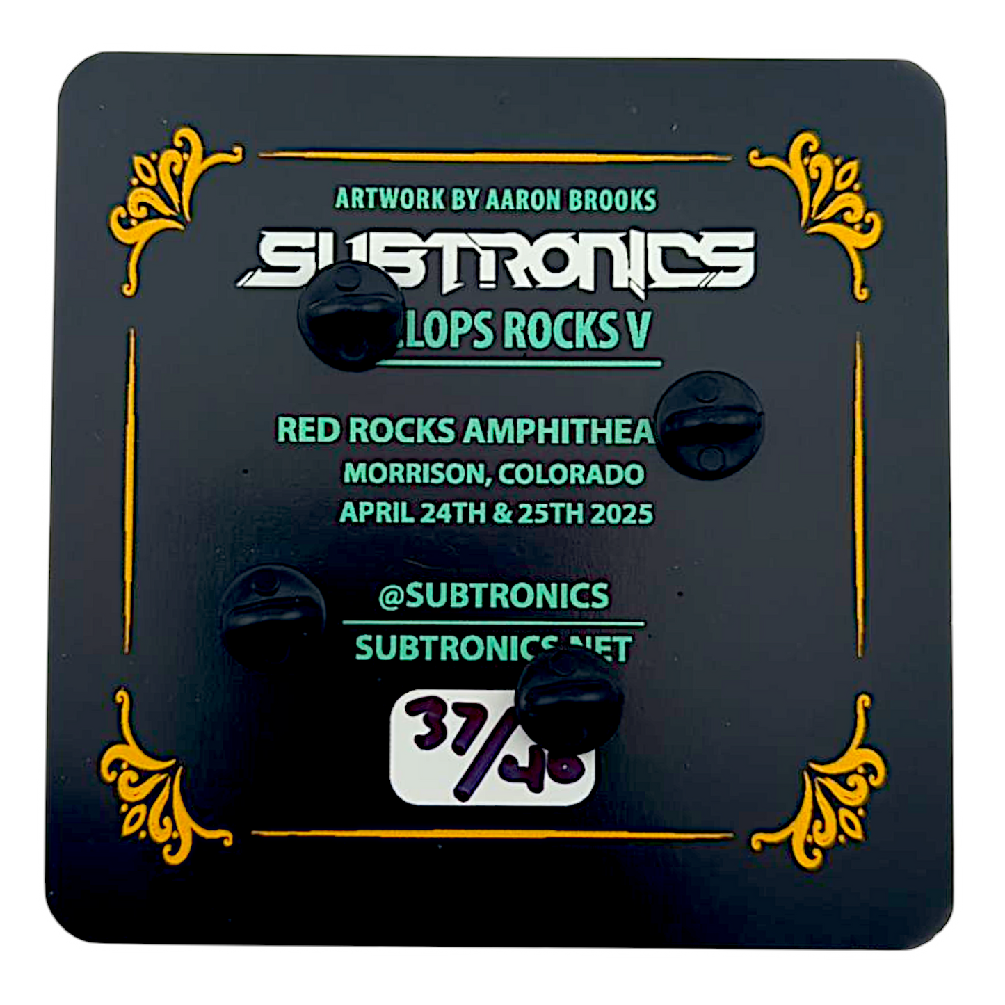 Aaron Brooks x Ground Score
Cyclops Rocks V, 2025
3D Enamel pin
Approx. 3 x 3 in
Edition of 40