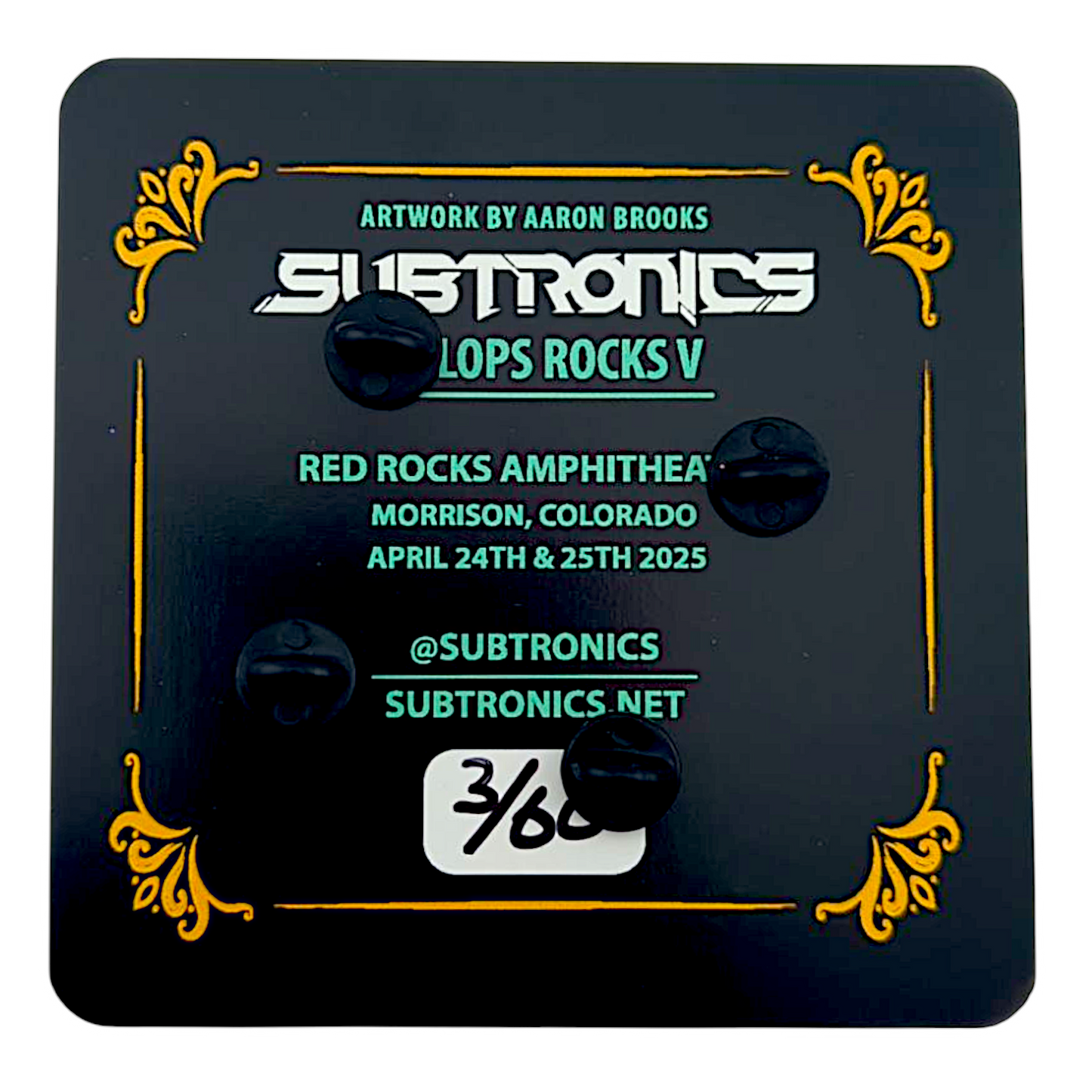 Aaron Brooks x Ground Score
Cyclops Rocks V, 2025
3D Enamel pin
Approx. 3 x 3 in
Edition of 60