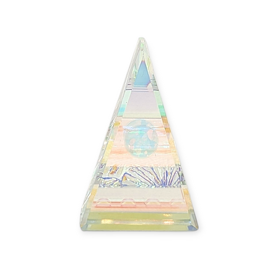 Boro Barto Dichroic Glass Triangle Pendant