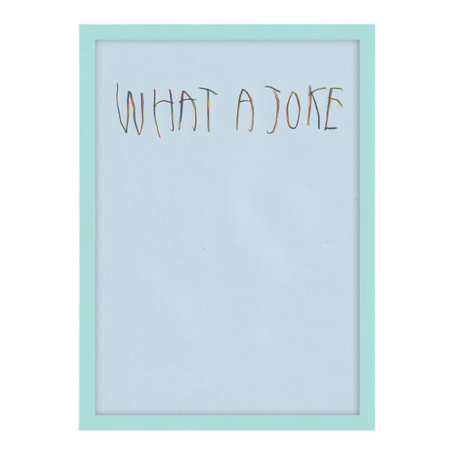 CB Hoyo
What A Joke, 2024
Color pencils on 80gr Paper
8.27 x 11.69 in | 21 x 29.7 cm
Unique piece. Hand signed + dated by the artist on verso. Accompanied by original proof of purchase.