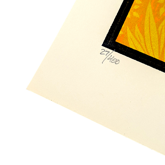 Chuck Sperry
Danaide, 2025
7 color screen print on cream paper
18 x 34 in
Edition of 400
Hand signed + numbered by the artist