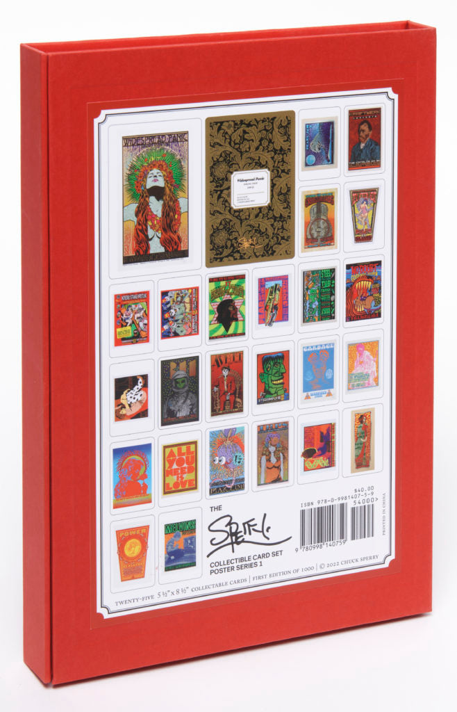 Chuck Sperry The Sperry Collectible Card Set - Series 2, 2023 Collectible Card Set Box: 7 x 10 x 1 in | Card: 5.5 x 8.5 in Edition of 1000 Includes 25 collectible cards. Designed by renown art photographer and premium book designer Shaun Roberts. Curated and published by Chuck Sperry.