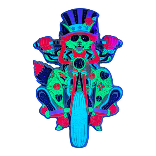 Danny Steinman ADK Chopper (Yellow Rasta), 2026 Enamel pin 1.25 x 2 in Edition of 25