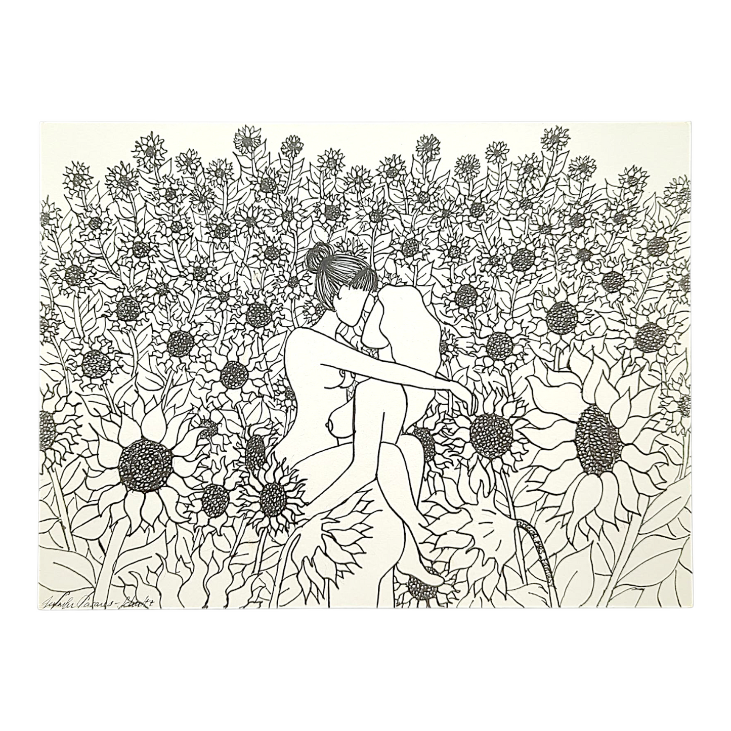 Dear Mrs. Fantasy "Spreading Her Petals" Original on Paper