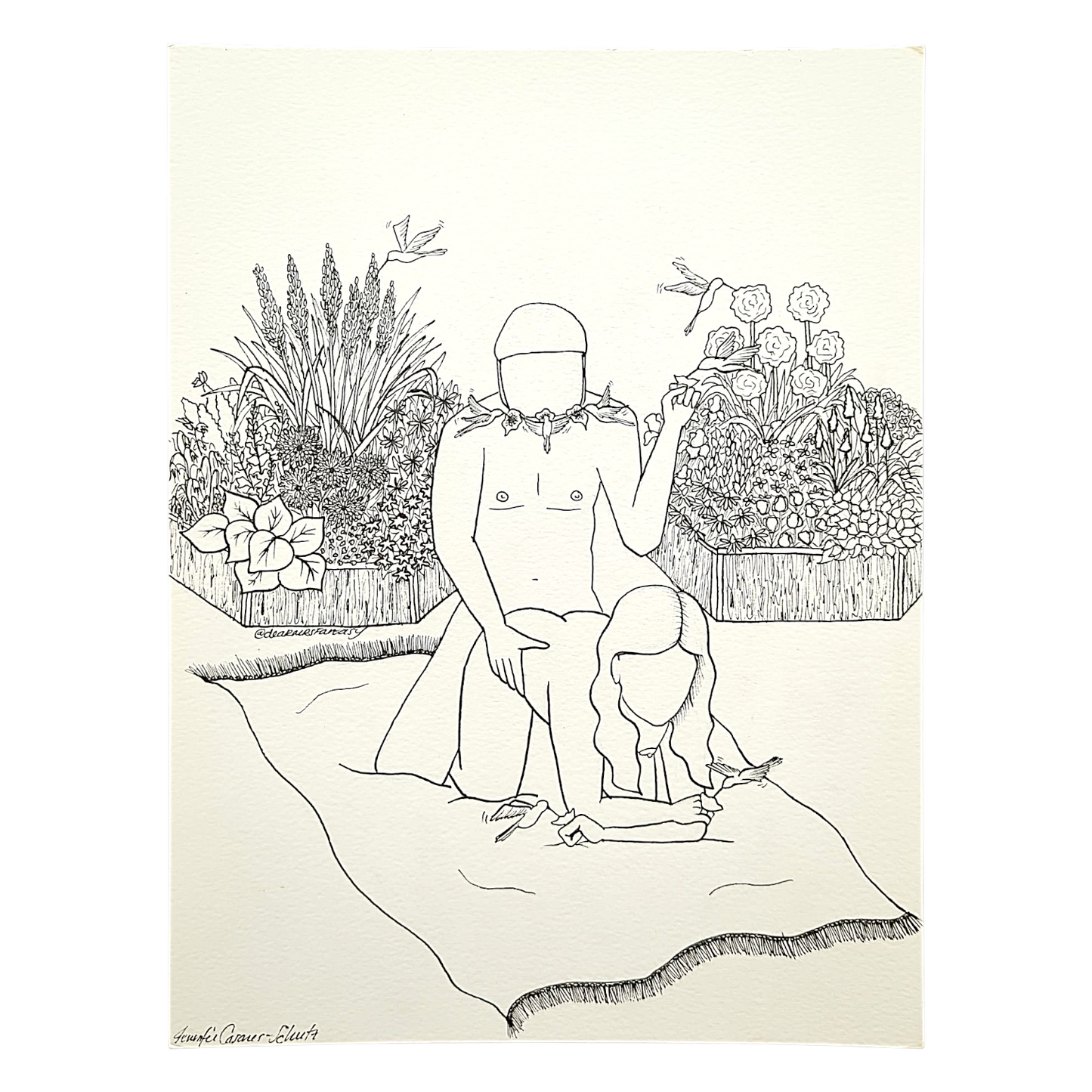 Dear Mrs. Fantasy "Taste My Nectar" Original on Paper