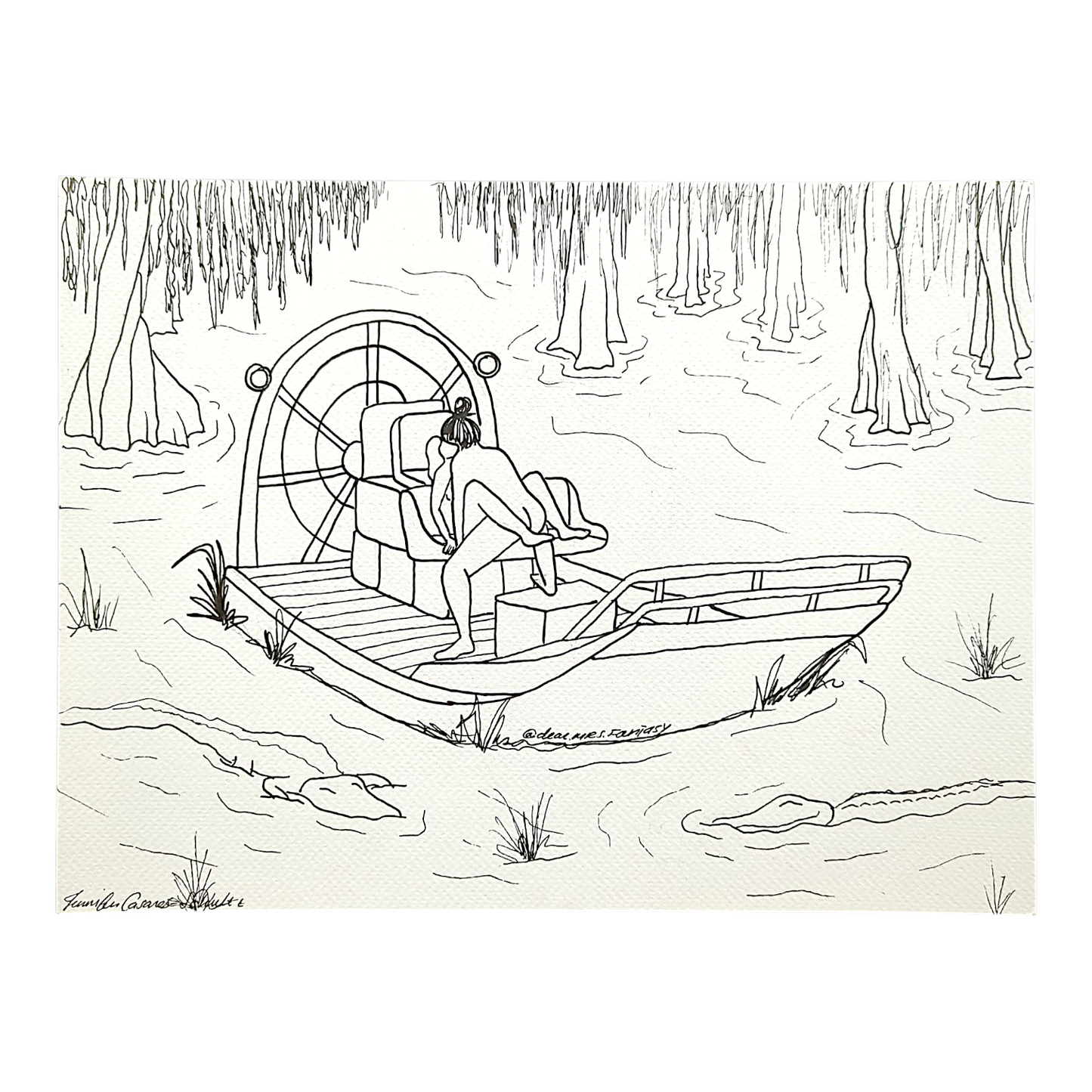 Dear Mrs. Fantasy "Swamp Ass" Original on Paper