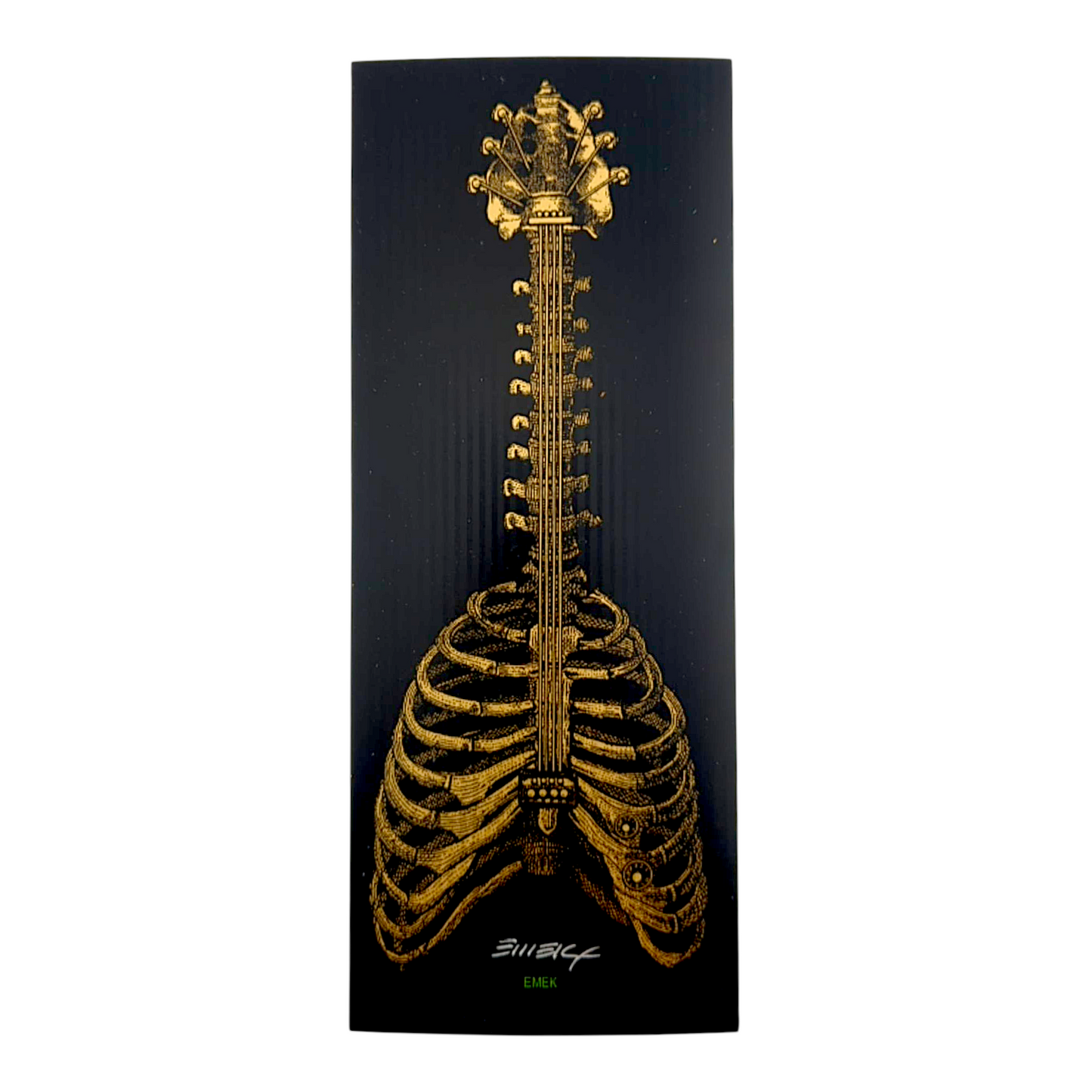 Emek
Bone Guitar
Gicleé Print on Archival Paper with Straight Cut Edges
3.5 x 8.5 in
Hand signed + dated by the artist.