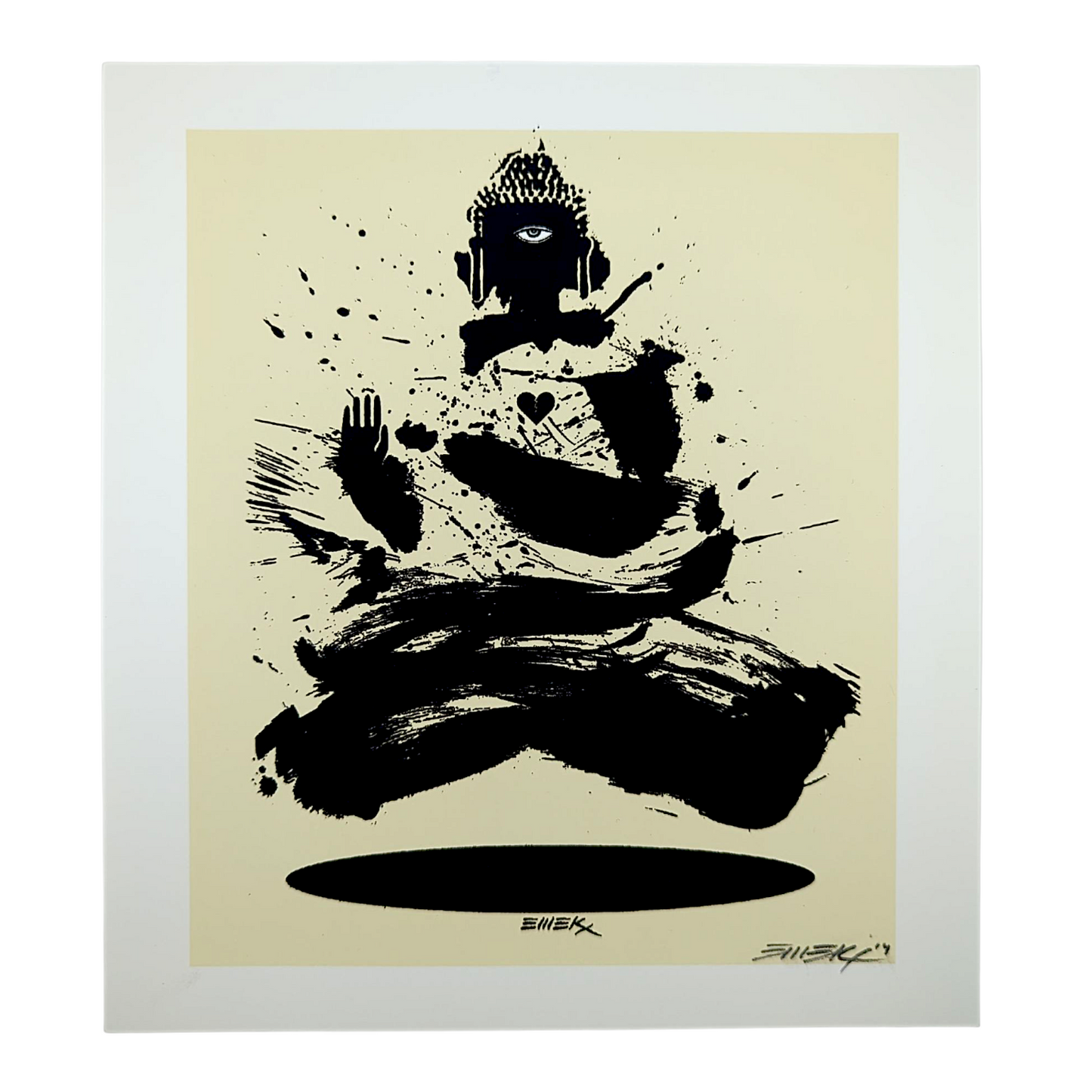 Emek
Bright Eyes (Cream), 2014
Screen Print on Archival Paper with Straight Cut Edges
7.5 x 8.25 in
Hand signed + dated by the artist