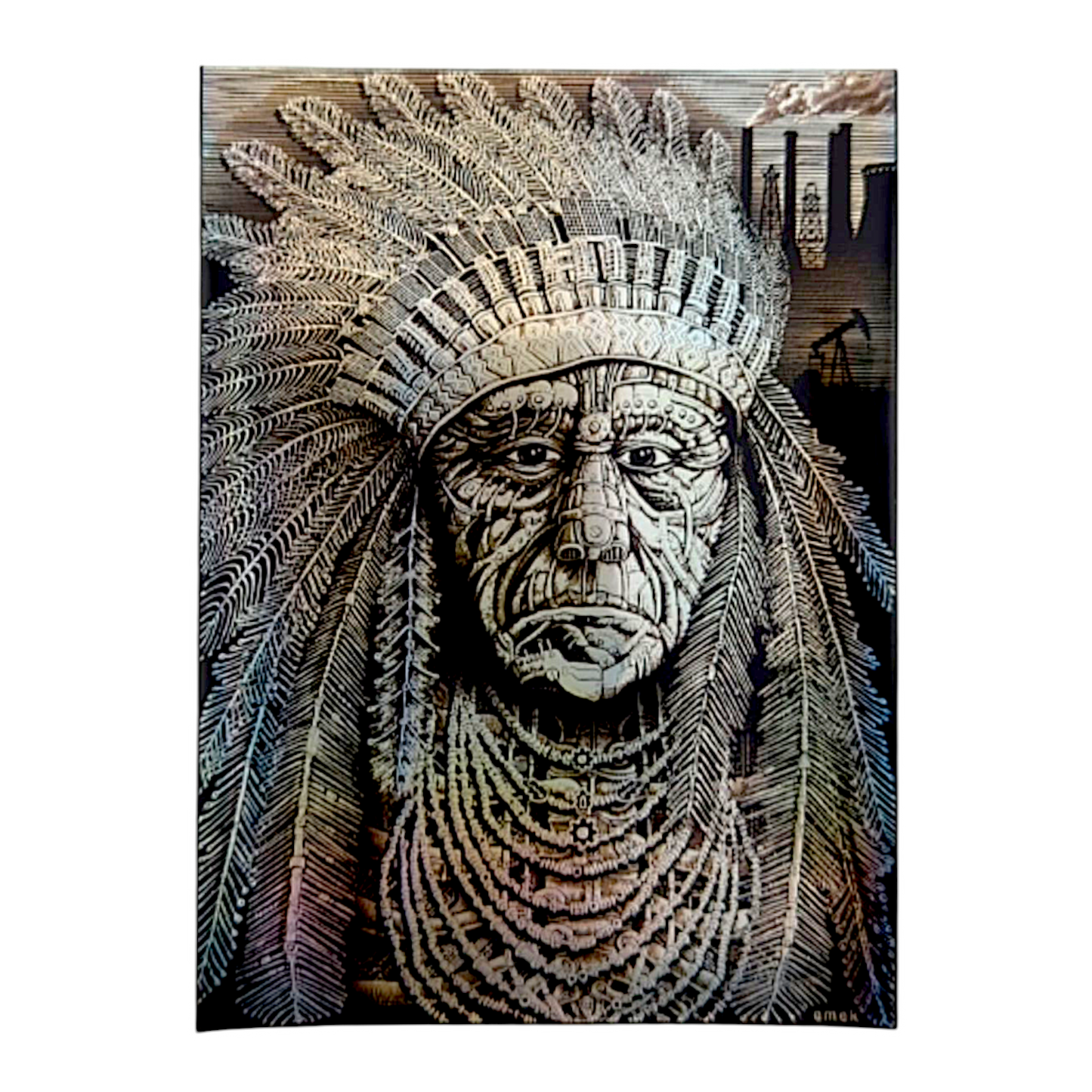 Emek Chief Holographic Sticker