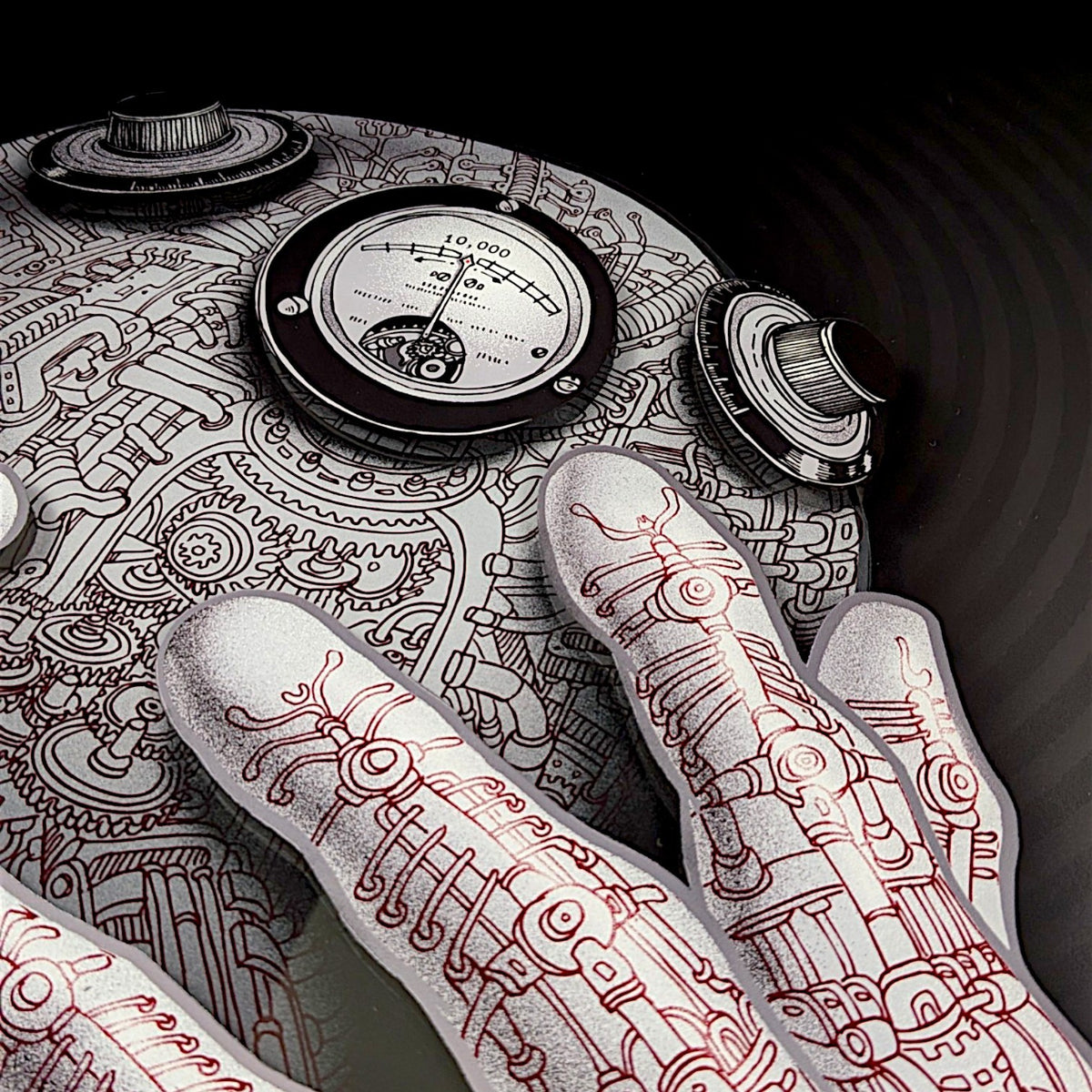 Emek Cyberman, 2026 Archival pigment on four separate layers of acrylic and aluminum panels 18 x 24 in Edition of 150 Hand signed on verso by the artist