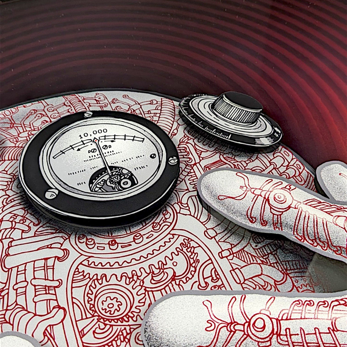Emek Cyberman (Red), 2026 Archival pigment on four separate layers of acrylic and aluminum panels 18 x 24 in Edition of 75 Hand signed on verso by the artist
