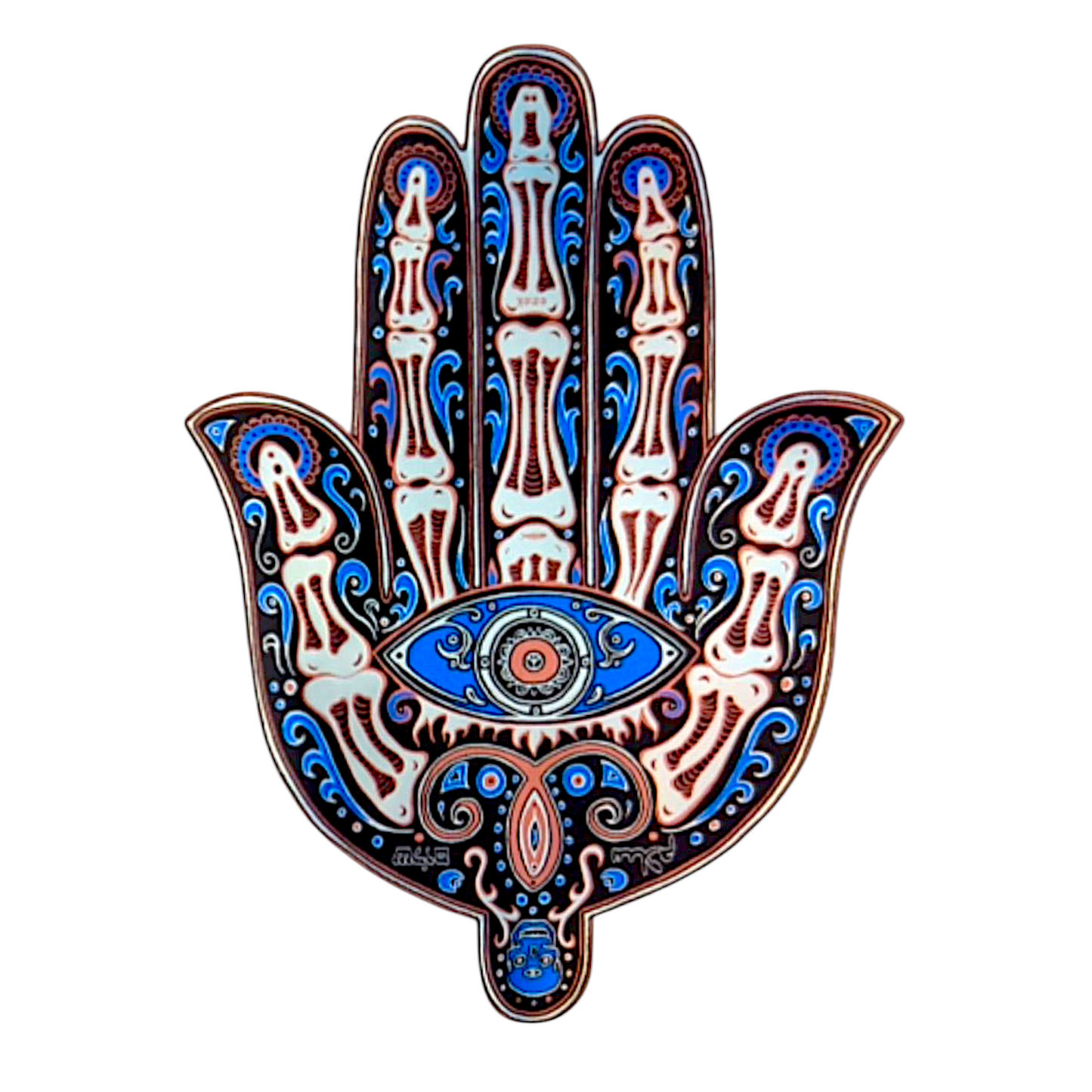 Emek Eternal Hasma Hand Holographic Sticker 3 x 4" vinyl sticker