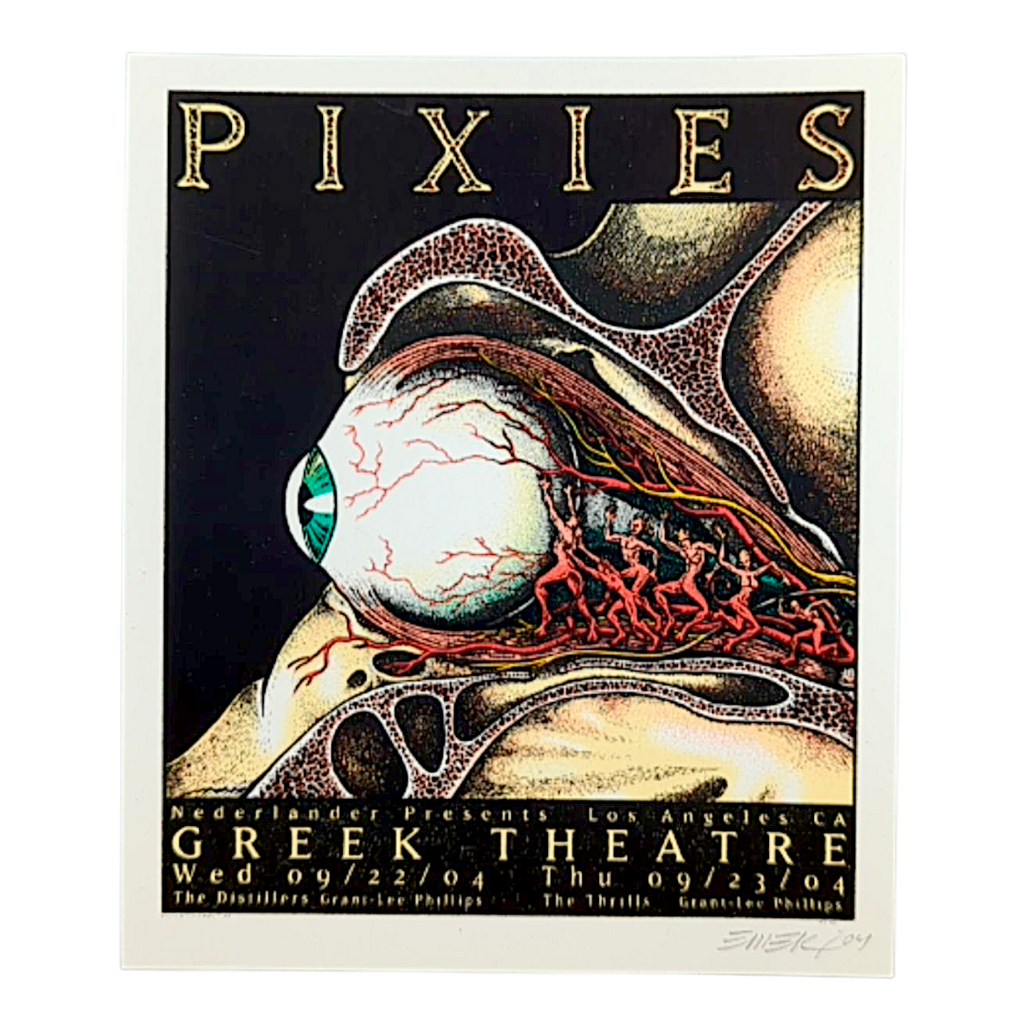 Emek
Pixies
Los Angeles, California 2004
Gicleé Print on Archival Paper with Straight Cut Edges
4.9 x 5.75 in
Hand signed + dated by the artist