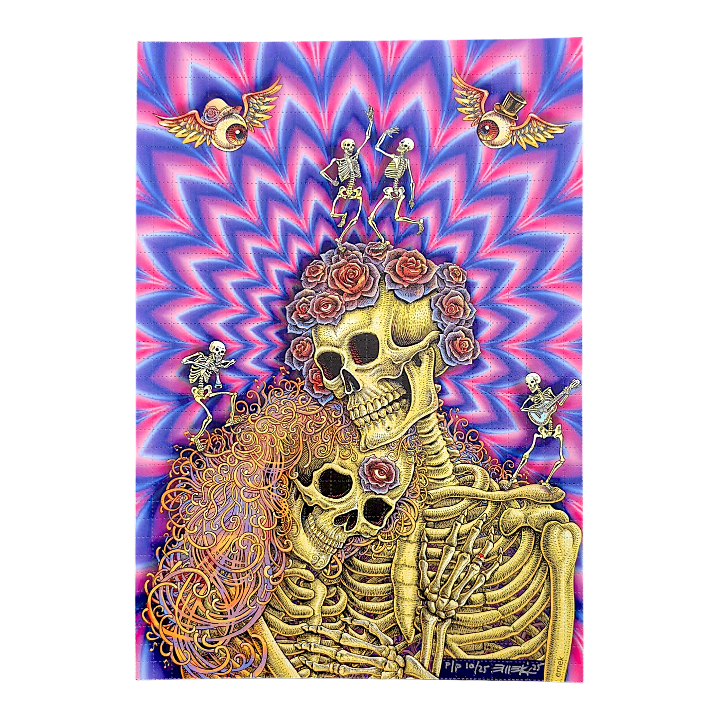 Emek
They Loved Each Other (Eye Fry), 2025
Print on Perforated Blotter Paper
6.25 x 9 in
Printer's Proof Edition of 25
Hand signed, numbered + dated by the artist