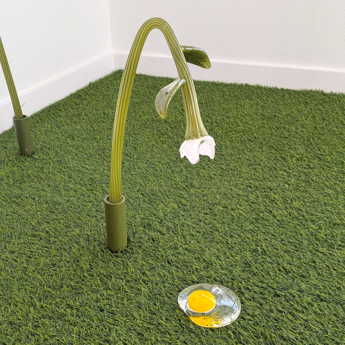 Eriko Kobayashi "Egg Plant (Bent)" Sculpture Installation View from "Beyond Taste" at Decadent Art Gallery