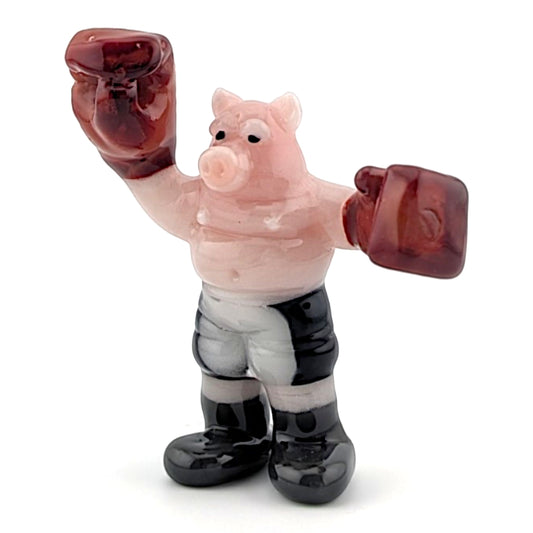 Ethan Windy Pork Chop, 2026 Borosilicate glass sculpture 50 x 18 x 58 mm Hand signed + dated by the artist