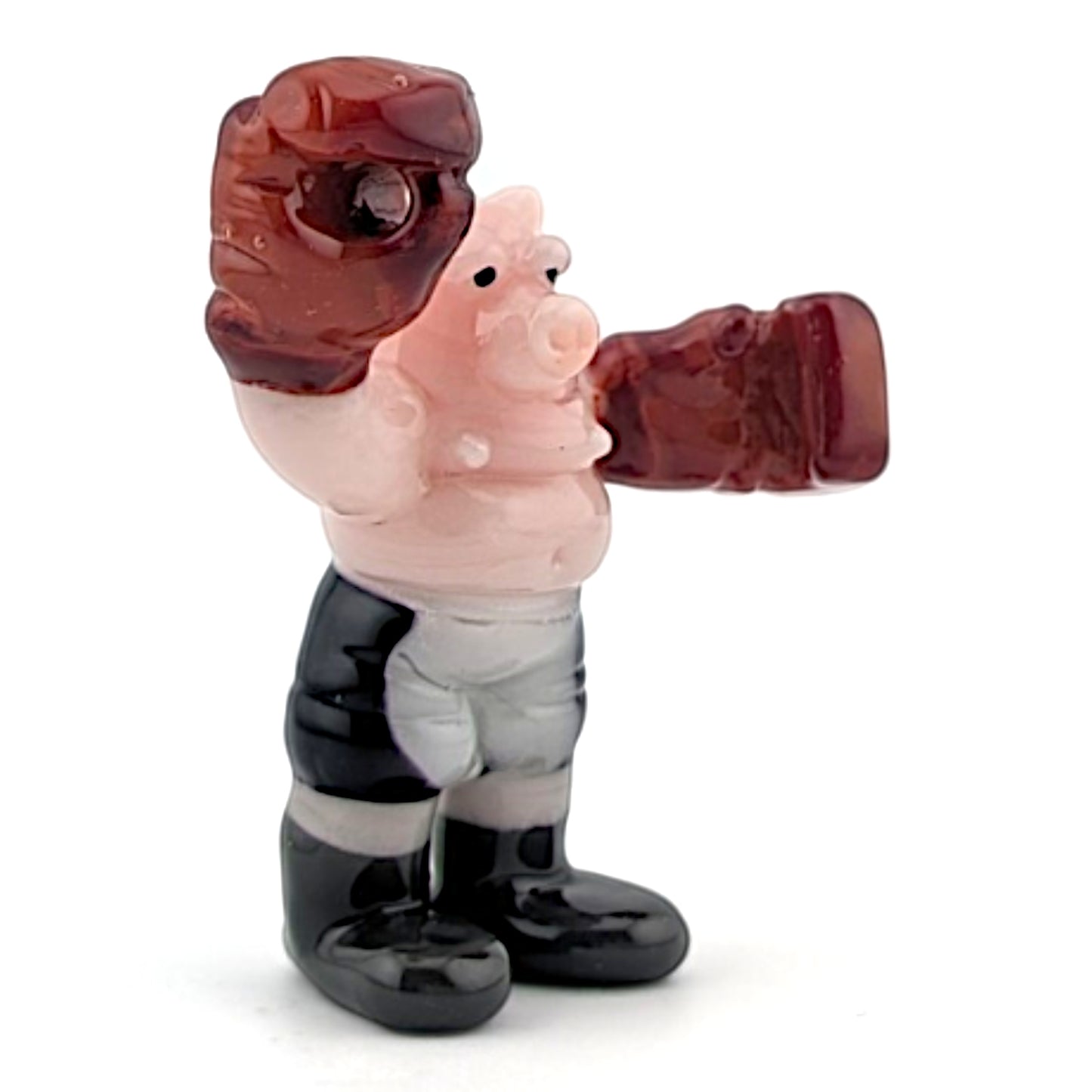 Ethan Windy Pork Chop, 2026 Borosilicate glass sculpture 50 x 18 x 58 mm Hand signed + dated by the artist