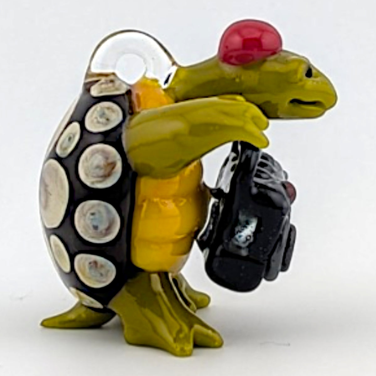 Ethan Windy Turnt Up Tortoise, 2026 Borosilicate glass sculpture 39 x 33 x 40 mm Hand signed + dated by the artist