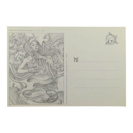 James Jean “Aloha 'Oe” Postcard
Offset lithograph on postcard
4 x 6 in
Features a reproduction of James Jean’s "Aloha 'Oe" (2017)